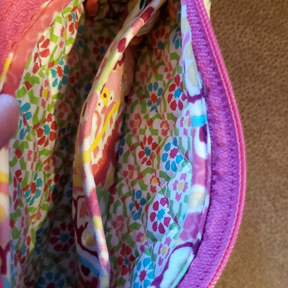 Vera Bradley Capri Melon makeup bag, wristlet